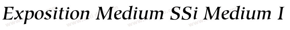 Exposition Medium SSi Medium Italic字体转换
